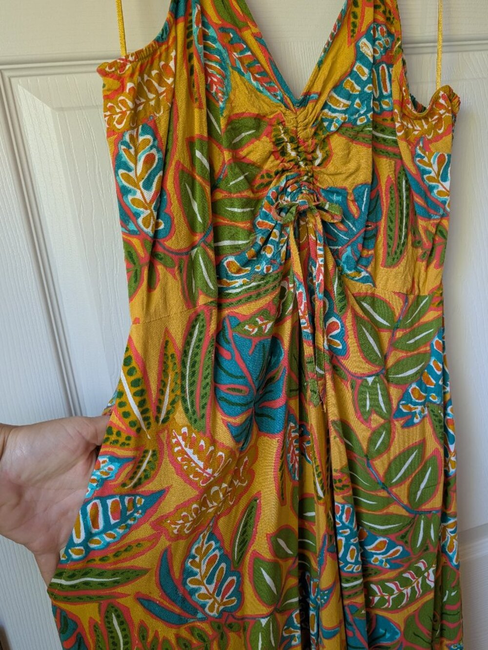 Japna Tropical Wide Leg Jumpsuit with Pockets - Picture 5 of 8